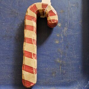 Vintage Wooden Candy Cane Ornaments - Large